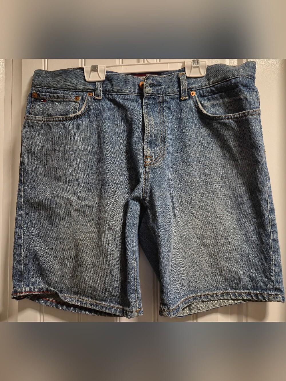 Mens Vintage Y2K Tommy Hilfiger Denim Jean Shorts Size 35
